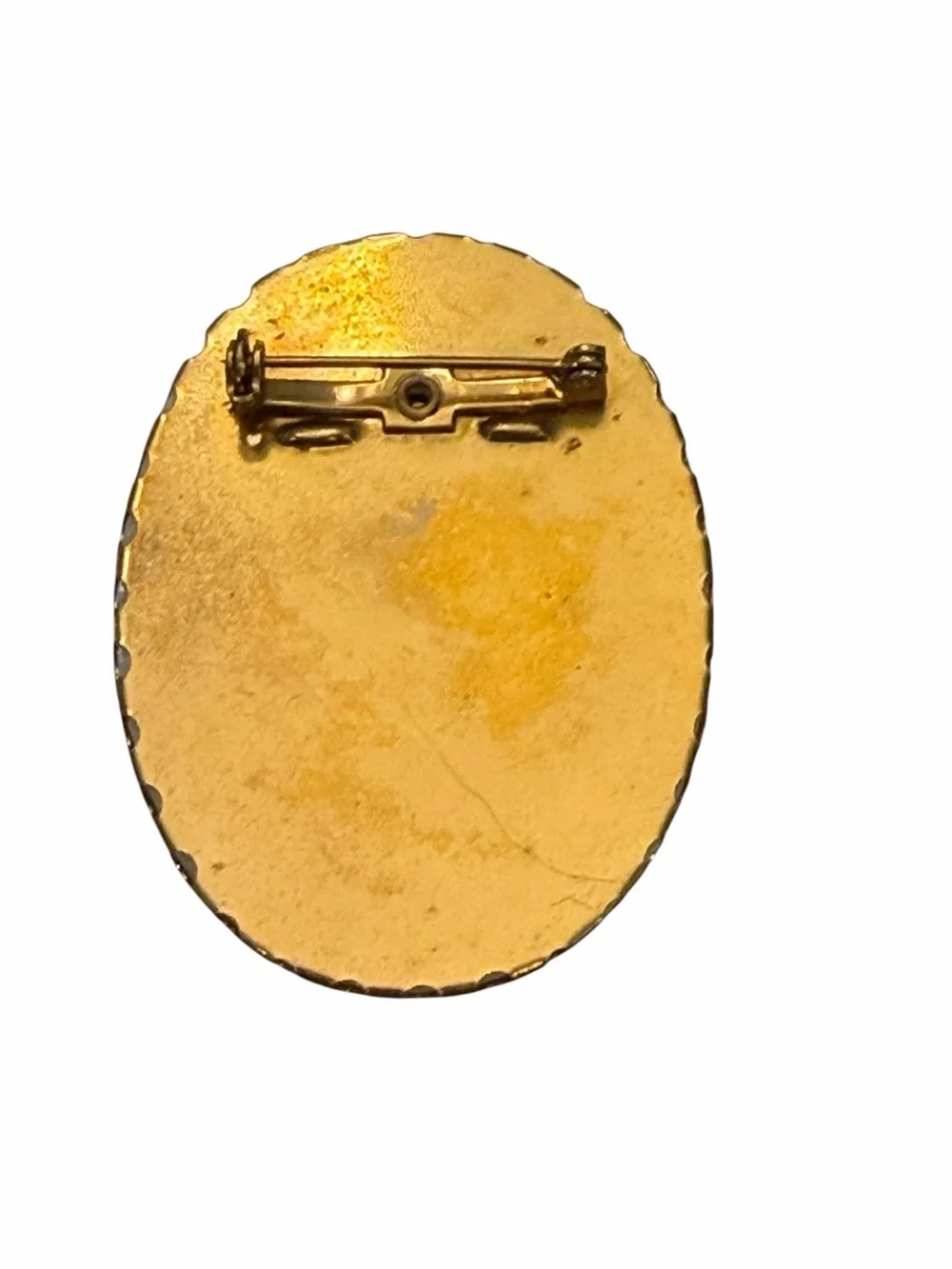 Vintage Hallmark Cameo Holiday Christmas Tree Mouse Brooch Pin Festive Gold